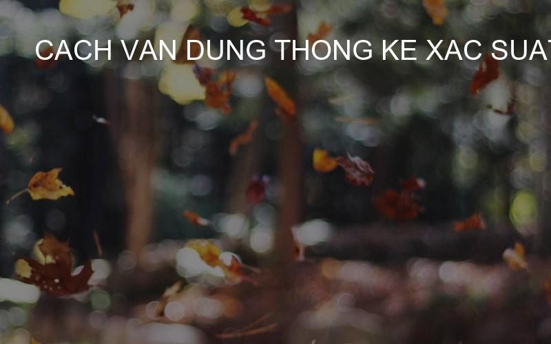 cach van dung thong ke xac suat trong soi cau lo hang ngay